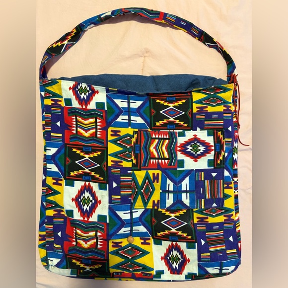 Colorful Geometric Patterned Tote Bag - Picture 1 of 2
